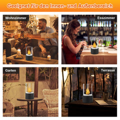 SWANEW Bioethano Tischkamin, Dekokamin, Rund Tischfeuer, 12 x 22 cm