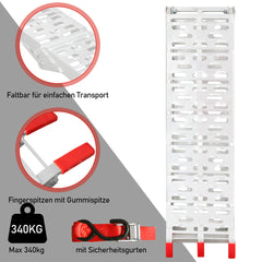 SWANEW Auffahrrampe 400kg Verladeschiene Verzinkter Stahl Antirutsch Verladerampe fĂźr Motorrad Rasentraktor Auto