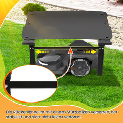 SWANEW Mähroboter Garage, Rasenmäher Garage mit Zusammenklappbar Dach, Regenschutz für Roboter-Rasenmäher