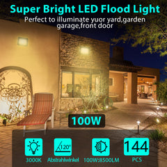 SWANEW LED Strahler Außen, LED Fluter 10W-100W, LED Scheinwerfer Kaltweiß/Warmweiß, Aussenstrahler IP66 Wasserdicht (Kein Stecker)