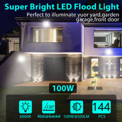 SWANEW LED Strahler Außen, LED Fluter 10W-100W, LED Scheinwerfer Kaltweiß/Warmweiß, Aussenstrahler IP66 Wasserdicht (Kein Stecker)