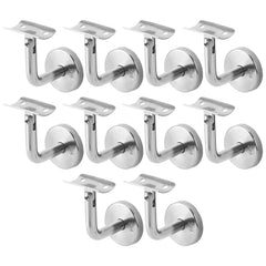 SWANEW Edelstahl Handlaufhalter, Handlaufträger mit Abdeckrosette, Handlauf Wandhalter Neigung Verstellbar Wandbefestigungen, Handlaufstütze