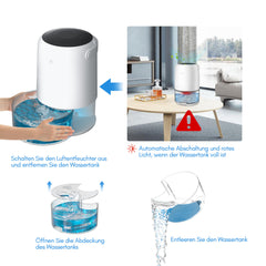 SWANEW 1100ML Luftentfeuchter Elektrisch, Lufttrockner Dampf, Raumentfeuchter