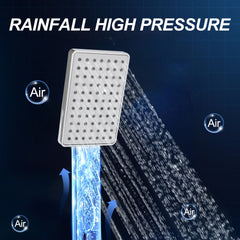 SWANEW Duschpaneel mit Armatur, 5 Funktionen, Verstellbare Massagedüsen, Wandduschpaneel Duschsäule, Edelstahl