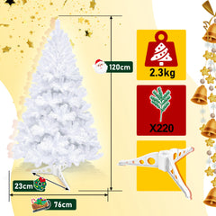 SWANEW Künstlicher Weihnachtsbaum, PVC Schwer Entflammbar, mit ständer, Weihnachtsdeko