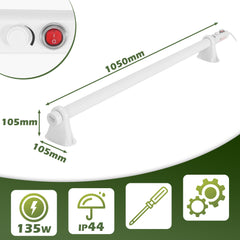 SWANEW Gewächshausheizung mit thermostat, Gewächshaus Elektrische Heizung, Frostwächter Gewächshaus mit eingebautem