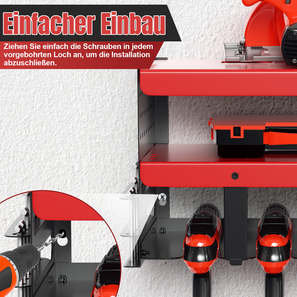 SWANEW Werkzeug Wandhalterung für Elektrowerkzeug, Werkzeughalter, Werkzeugregal