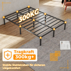 SWANEW Bettgestell 140 x 200 cm, Klappbett Metallbett Doppelbett