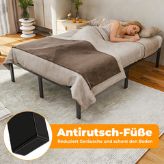 SWANEW Bettgestell 140 x 200 cm, Klappbett Metallbett Doppelbett