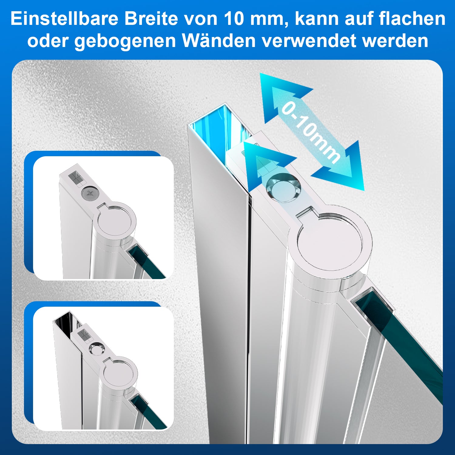 SWANEW Duschwand für Badewanne, 2/3-Teilig faltbar & drehbar Badewannenaufsatz, Duschtrennwand, 6mm ESG Sicherheitsglas Spritzwasserschutz