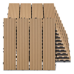 SWANEW WPC Terrassenfliesen, 30x30 cm, WPC Fliesen Balkonfliesen, 1㎡-5㎡ Klickfliese