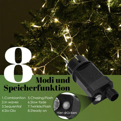 SWANEW LED lichterkette Weihnachtsbaum, Weihnachtsbaumkette, Weihnachtsbeleuchtung, mit Ring, Weihnachten Deko