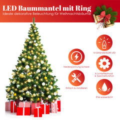 SWANEW LED lichterkette Weihnachtsbaum, Weihnachtsbaumkette, Weihnachtsbeleuchtung, mit Ring, Weihnachten Deko