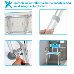 3 in 1 Duschhocker & Toilettenstuhl für Senioren