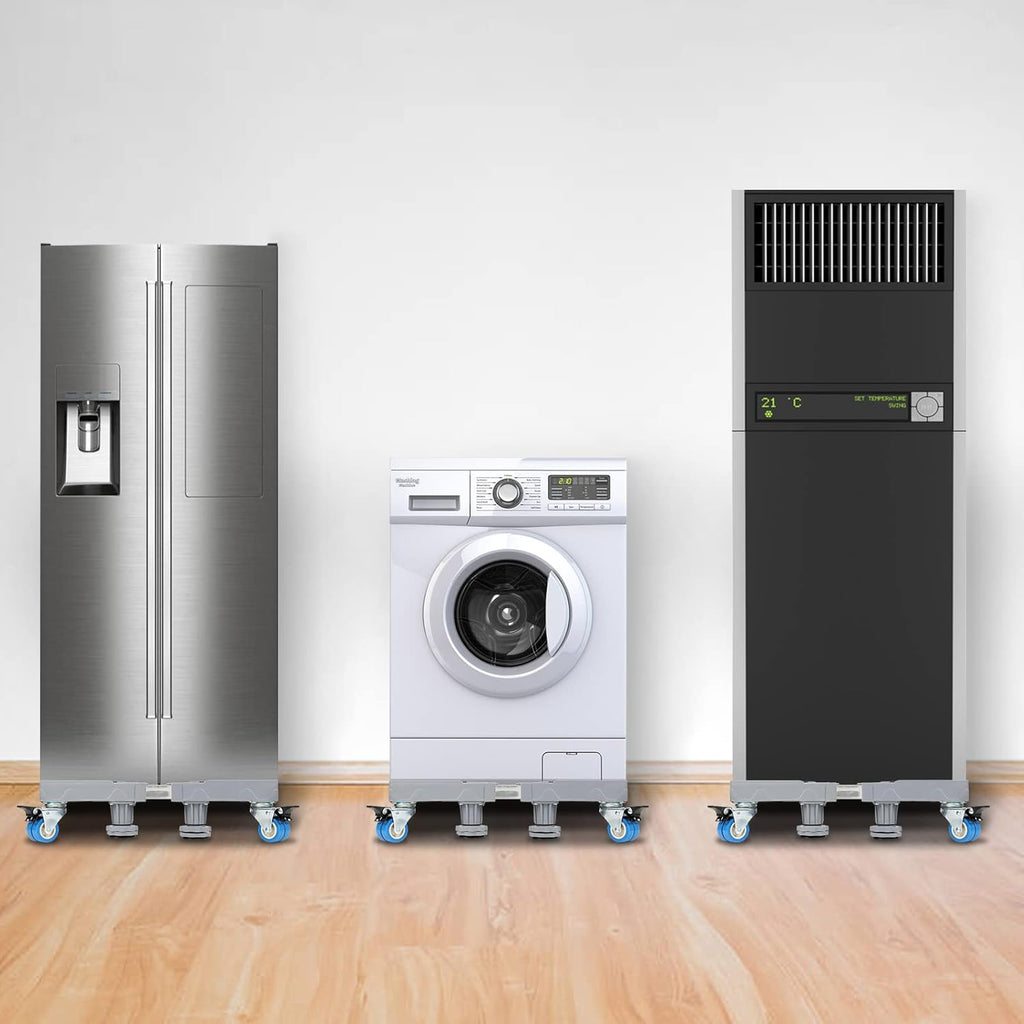 SWANEW Waschmaschinen Untergestell 41-65cm, 4 Füße Untergestell für Waschmaschine,Verstellbare Waschmaschine Sockel
