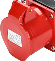 SWANEW Baustromverteiler, CEE 400V/16A+3 x 230V Kraftstrom Starkstrom Verteiler, Schutzkontaktsteckdosen Industrie Stromverteiler, 5 Polig IP44, Mit Sicherheitsklappdeckeln