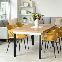 SWANEW 4er Set Tischbeine Metall,Schwarz Tischfuß Höhenverstellbar 710-1100mm, Tischfuss für möbel mit Schrauben, | Belastbar bis 200KG, für Sofa Möbelfüße Schreibtisch tischfüße