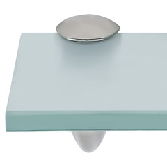 SWANEW Glasablage Glasregal, Wandregal Mattglas mit 8mm ESG Sicherheitsglas und Halterung, Duschregal/Badablage