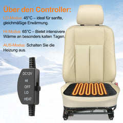 SWANEW Auto Sitzheizung, Auto Rücksitzheizung Matten mit Schalter 12V PKW KFZ getrennt carbonheizmatte Heizstufen