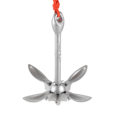 SWANEW Bootsanker mit 20m reißfesten Ankerleine Klappanker Faltanker 0.7kg/1.5kg