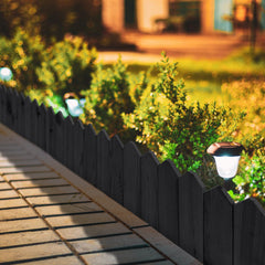 SWANEW Rasenkante Holz, Beetumrandung, Steckzaun, Gartenpalisade