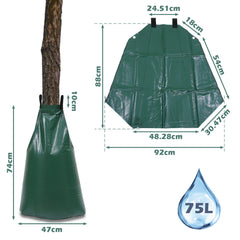 SWANEW Bewässerungssack 75L Bäume Wassersack Baumsack Gießsack Bewässerungseutel