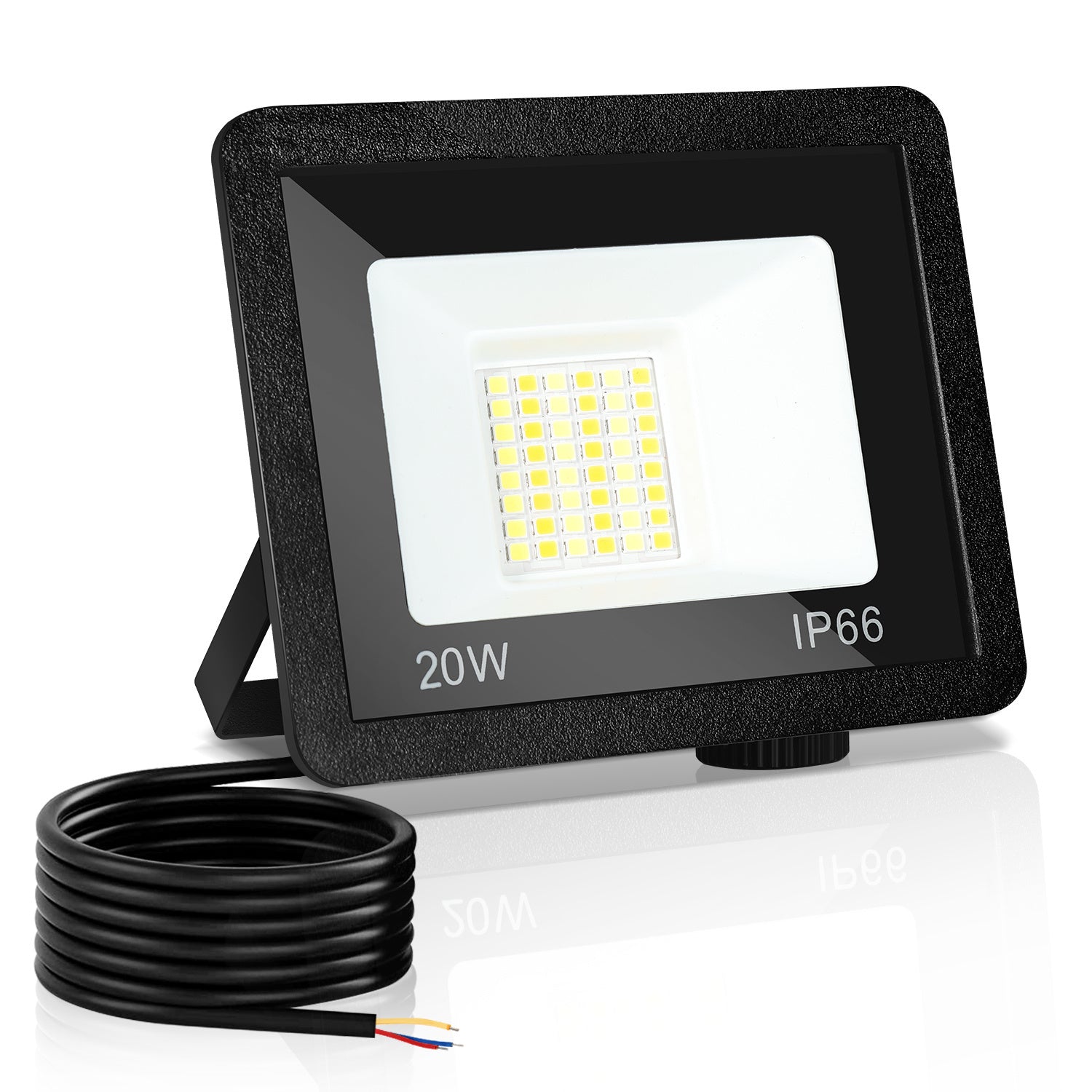 SWANEW LED Strahler Außen Dimmbar, LED Fluter 3000K/4000K/6500K, IP66 Wasserdicht Scheinwerfer (kein Stecker)