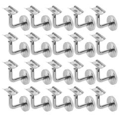 SWANEW Edelstahl Handlaufhalter, Handlaufträger mit Abdeckrosette, Handlauf Wandhalter Neigung Verstellbar Wandbefestigungen, Handlaufstütze