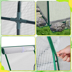 SWANEW Gewächshaus Klein, UV-beständige PE-Plane Foliengewächshaus, Tomatenhaus 180*90*90CM