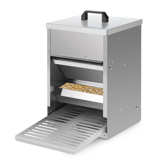 Futterautomat für Hühner mit Trittplatte & Deckel 5 kg