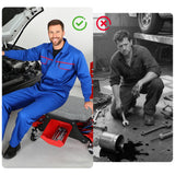 SWANEW Werkstatthocker Rollhocker, Werkstatt Rollsitz, mit Aufbewahrungsbox