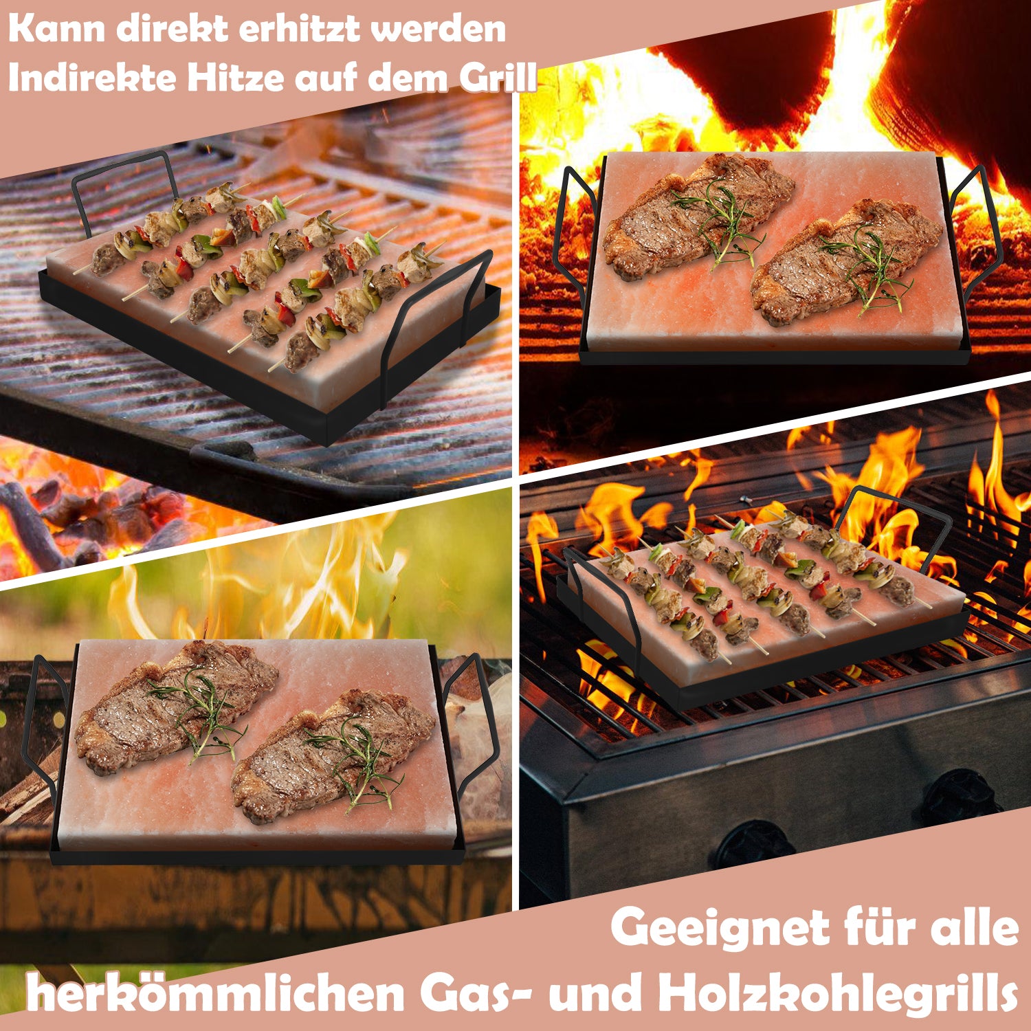 Salzstein zum Grillen 20x30x3cm