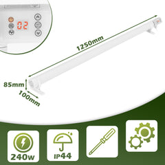 SWANEW Gewächshausheizung mit thermostat, Gewächshaus Heizung, Elektrische Heizung für Gewächshäuser, Frostwächter