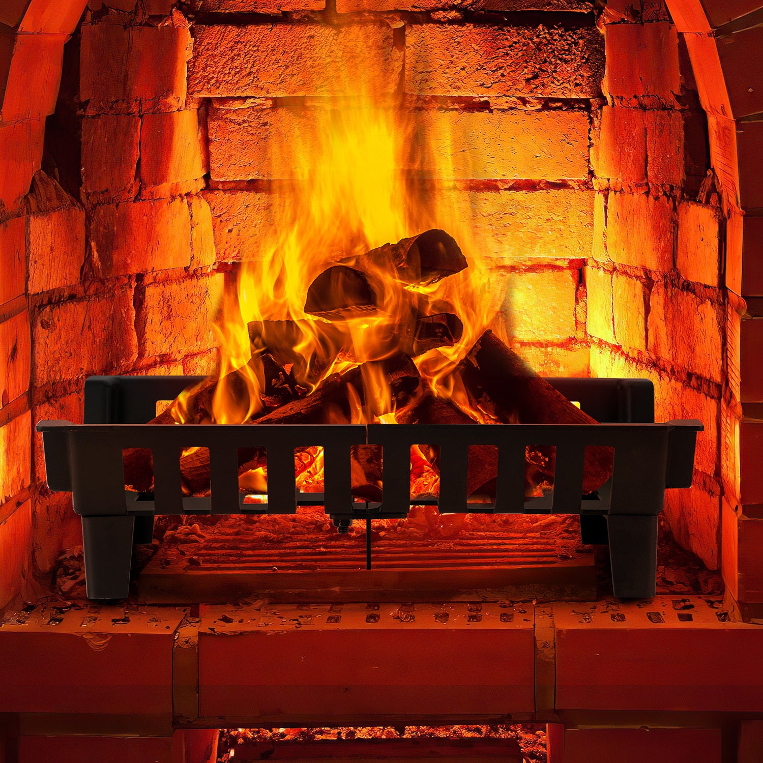 SWANEW Kaminrost Premiumqualität Gussrost Feuerbock Schwarz Ofenrost Einzelrost