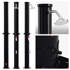 SWANEW Solardusche 20/35/40 Liter Solar Gartendusche Inkl. Schutzhaube und 180° Regenduschkopf, bis 60°C, 50 PSI Wasserdruck, ohne Stromanschluss, für den Garten Urlaub und Camping