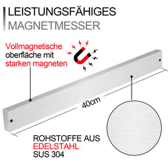 SWANEW Messerhalter Magnetleiste 304 Edelstahl magnetisch Messerleiste 40CM