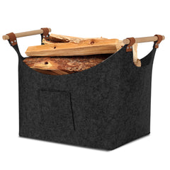 SWANEW Filzkorb, Brennholzkorb, Brennholztasche, Kaminholzkorb