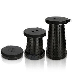 SWANEW Tragbarer Klapphocker, Leichte Teleskophocker, 6-44 cm Höhenverstellbare Falthocker, Tragfähigkeit 150 kg