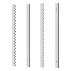 SWANEW Zahnstange verzinktem Stahl für Schiebetorantrieb, Schiebetor Toröffner, 2M Zahnschiene 4 Stück (jede 50 cm lang)