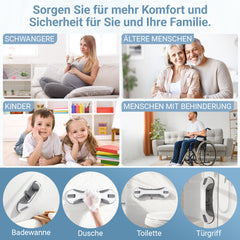 SWANEW 2PC Badewannengriff MAX 110 KG, 28CM Haltegriff Dusche mit Saugnapf, Abnehmbare Duschgriff, ohne Bohren