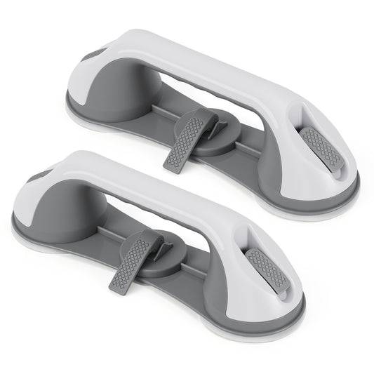 SWANEW 2PC Badewannengriff MAX 110 KG, 28CM Haltegriff Dusche mit Saugnapf, Abnehmbare Duschgriff, ohne Bohren