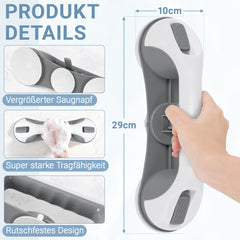 SWANEW 2PC Badewannengriff MAX 110 KG, 28CM Haltegriff Dusche mit Saugnapf, Abnehmbare Duschgriff, ohne Bohren