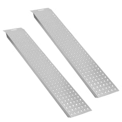 SWANEW 2 Stück Auffahrrampe 135cm, Laderampe Verladerampe verzinkter Stahl, Anhängerrampe max. 400kg, rutschfeste Verladeschiene, Motorradrampe
