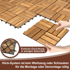 SWANEW DIY-Holzböden für den Garten Terrassendielen Balkon dekorative Bodenbeläge