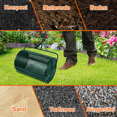 SWANEW Kompoststreuer, 75L Rasenstreuer, Gartenstreuer, Düngerstreuer
