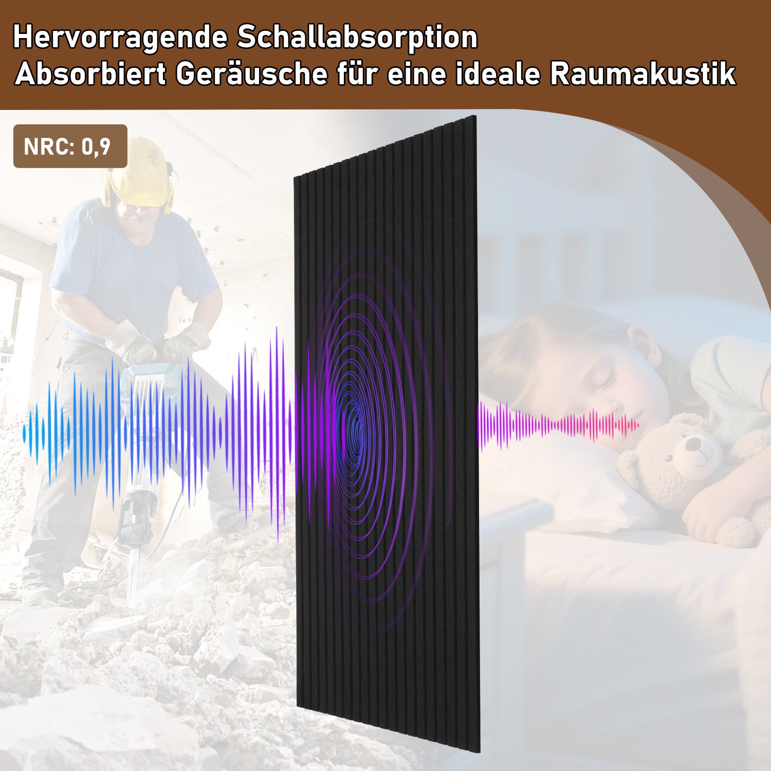 Akustikpaneele selbstklebend 120x60cm