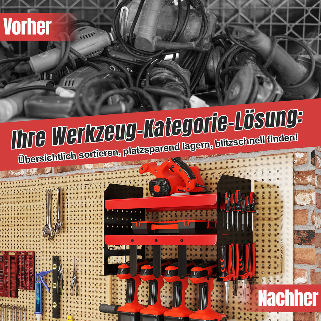 SWANEW Werkzeug Wandhalterung für Elektrowerkzeug, Werkzeughalter, Werkzeugregal