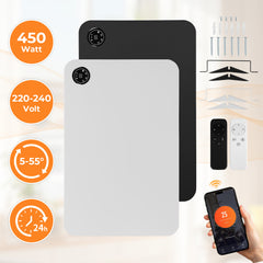 SWANEW Infrarotheizung, 450W Elektroheizung, Standgerät, Wandmontage