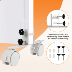 SWANEW 2x Standfüße für Infrarotheizungen Universell, Standgerät für Heizplatte, Infrarotheizung, Infrarotheizung Standfüße