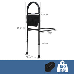 SWANEW Aufstehhilfe Bett, Aufstehhilfe Bett Senioren, mit Sensorlich, Aufstehhilfen mit Lagerung Tasche, Aufstehhilfe Höhenverstellbarer, Haltegriffe für Senioren